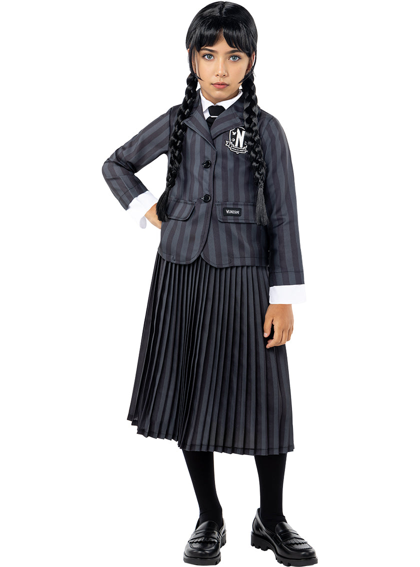 Déguisement uniforme Mercredi Addams pour fille - Officiel Netflix