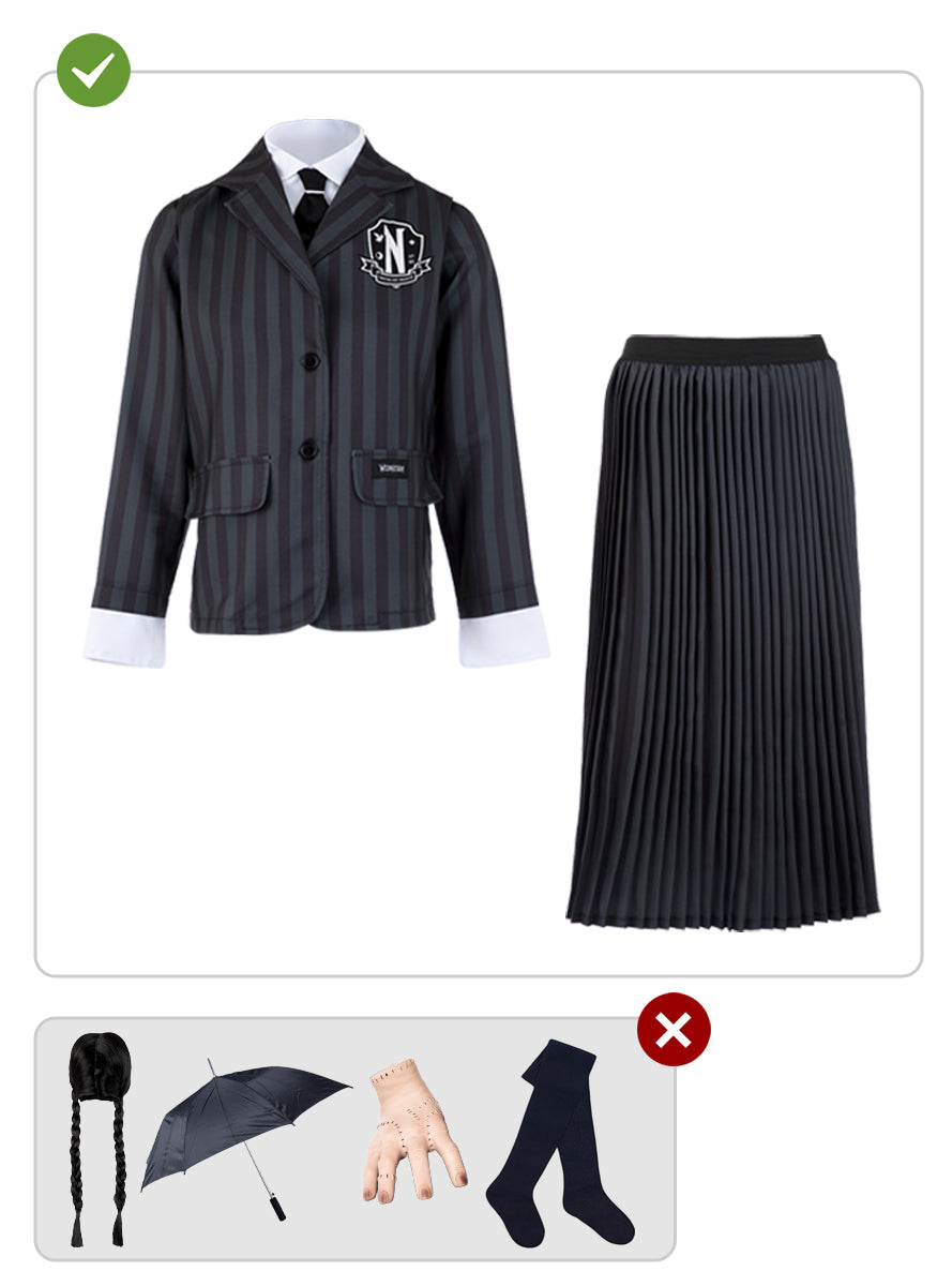 Déguisement de mercredi Addams uniforme - Wednesday
