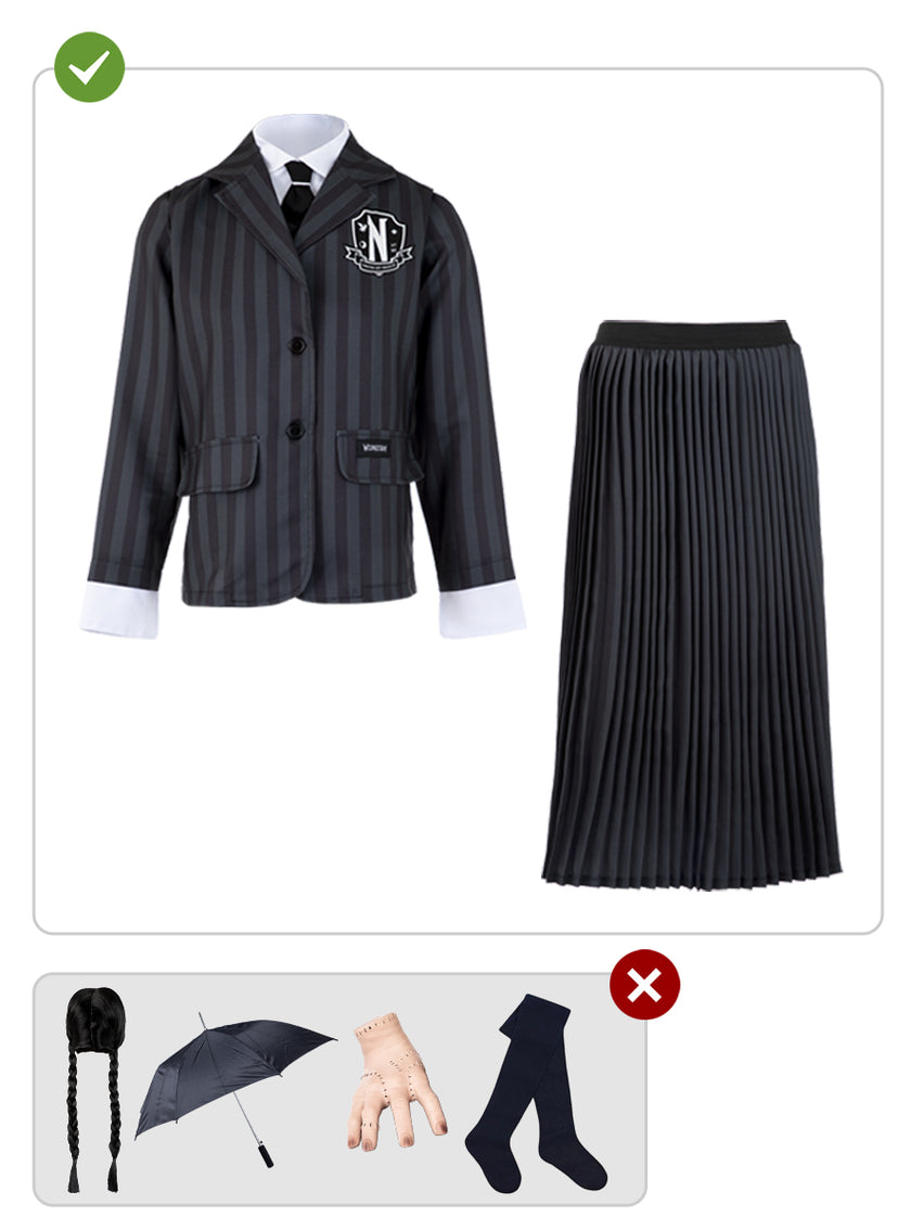 Déguisement de mercredi Addams uniforme - Wednesday