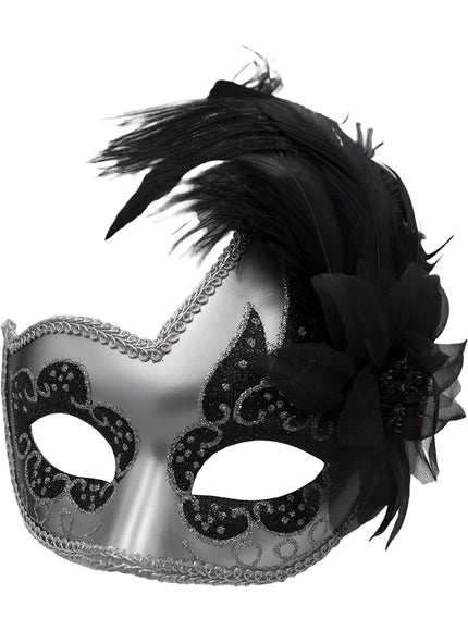 Masque vénitien avec plumes