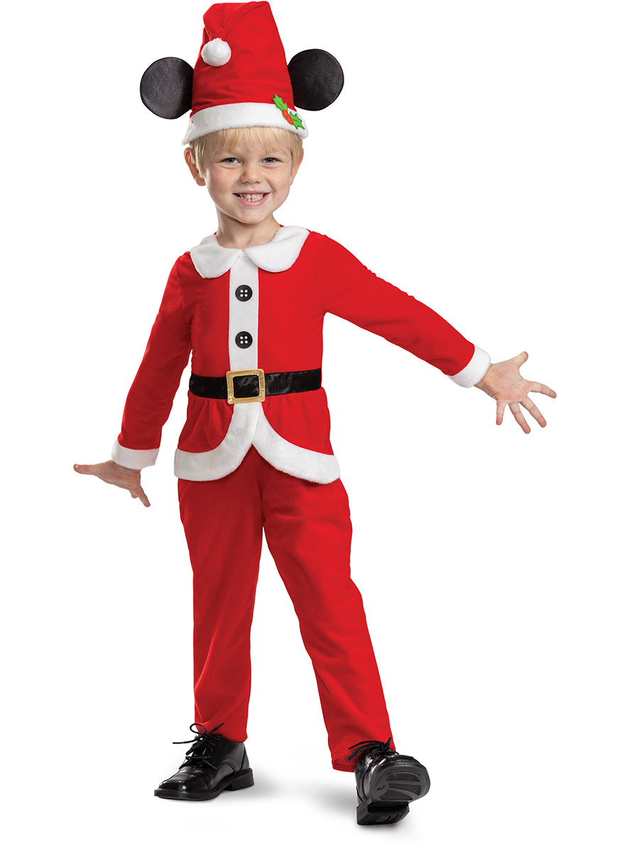 Déguisement Mickey Mouse père noël garçon