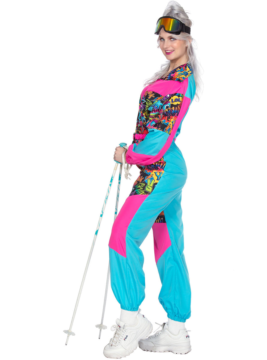 Déguisement ski années 80 rétro femme