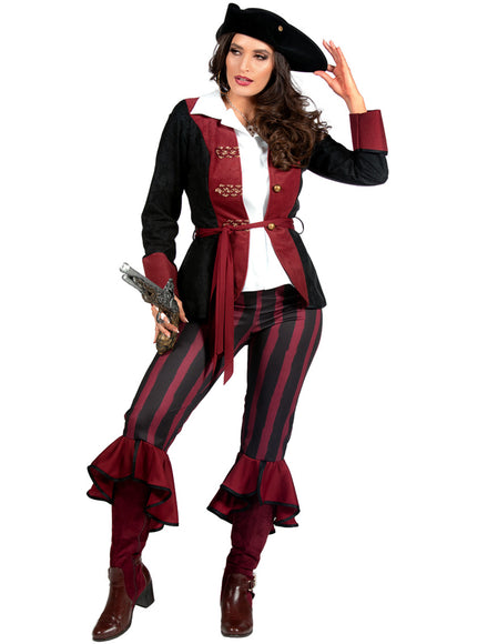 Déguisement pirate Lady Burgundy femme