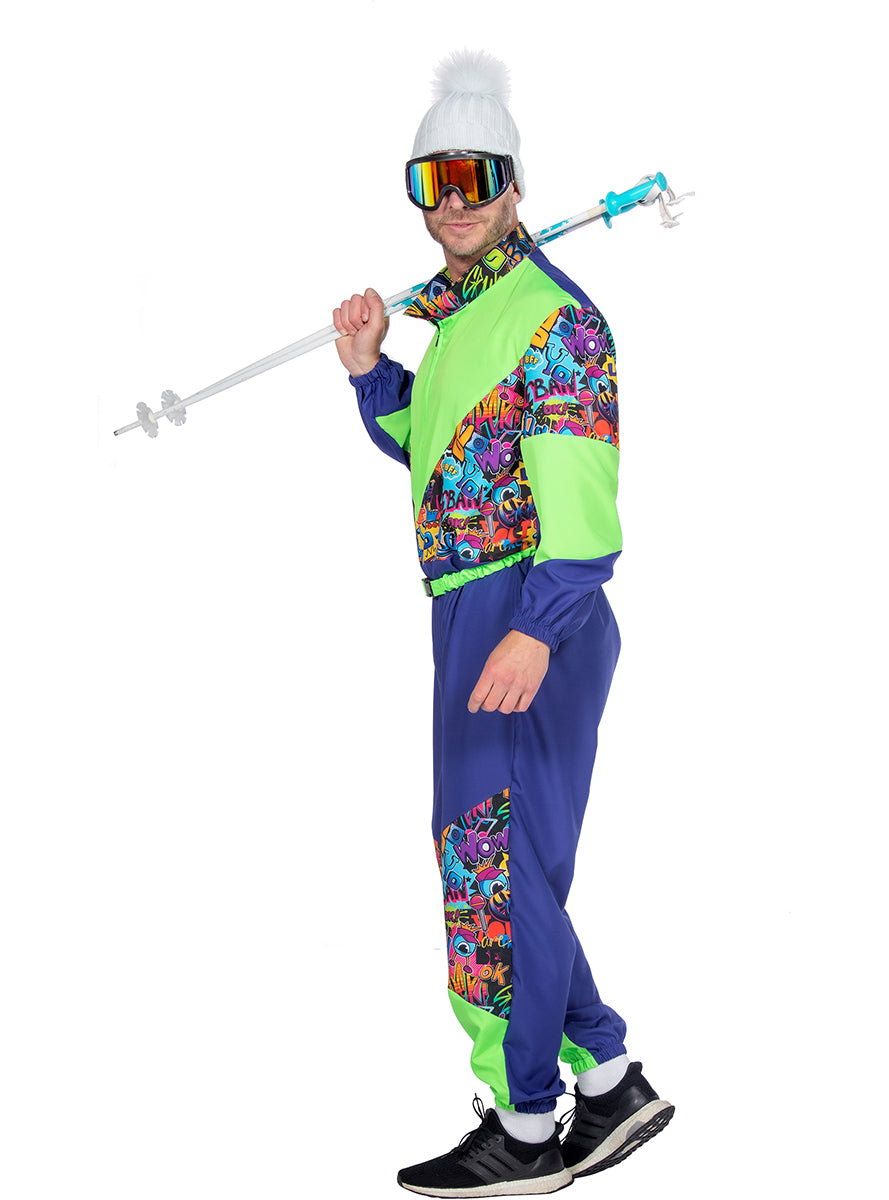 Déguisement ski années 80 rétro homme