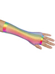 Gants résille arc-en-ciel