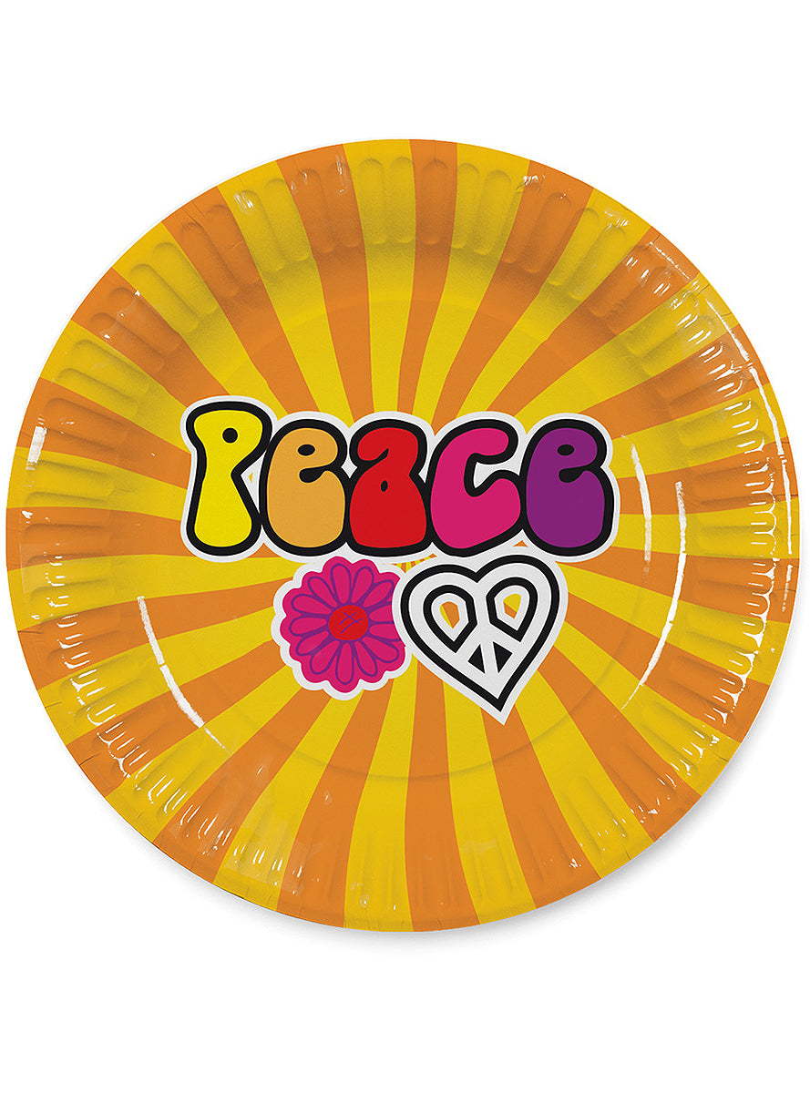 8 assiettes hippie (23cm)