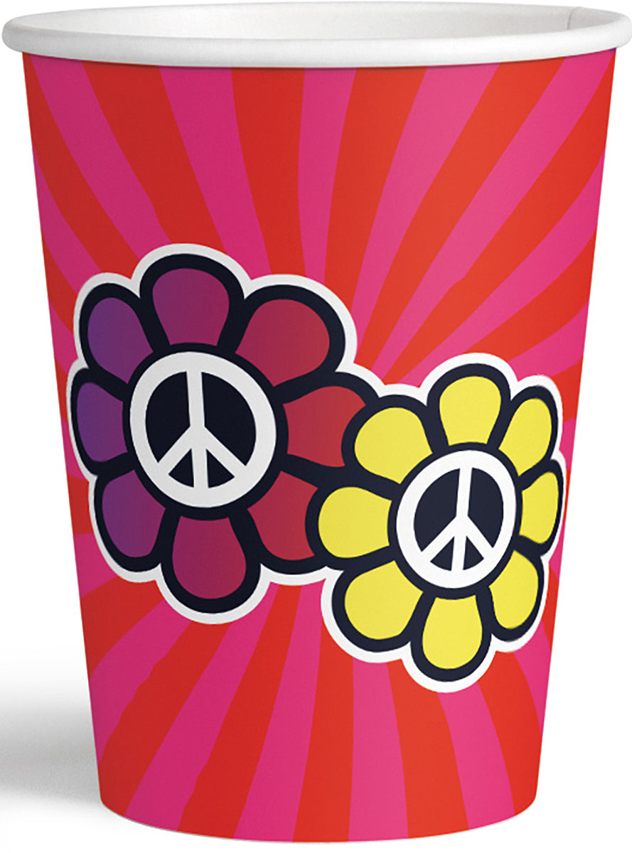 8 gobelets hippie