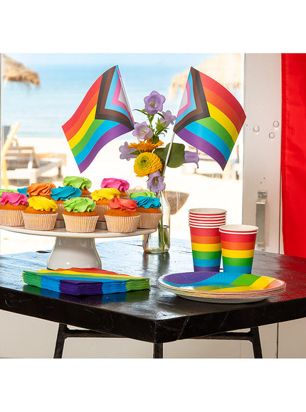 8 assiettes arc-en-ciel (23cm)