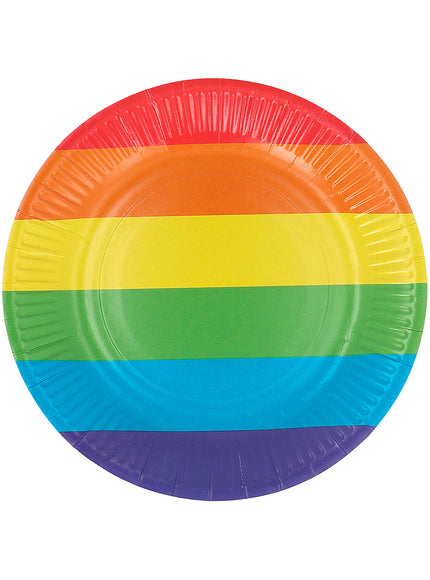 8 assiettes arc-en-ciel (23cm)