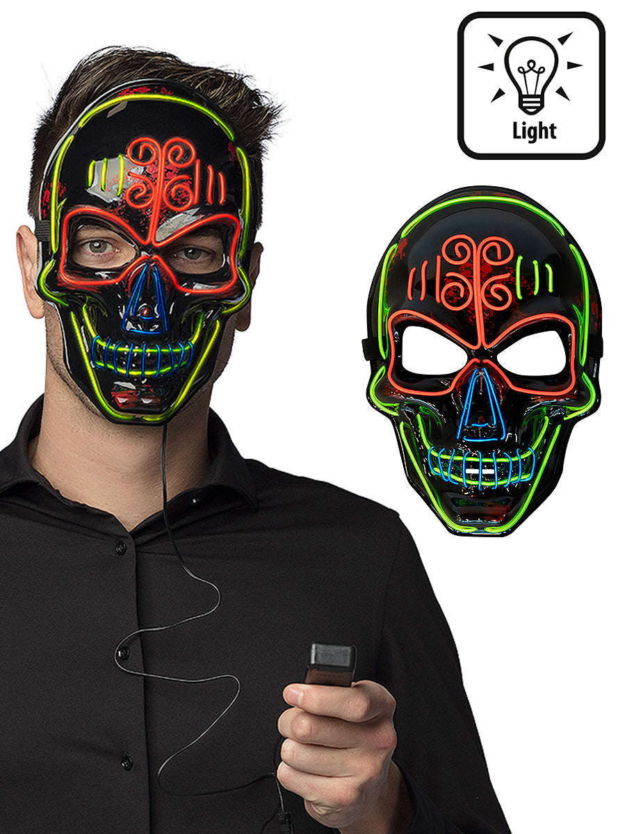 Masque squelette LED