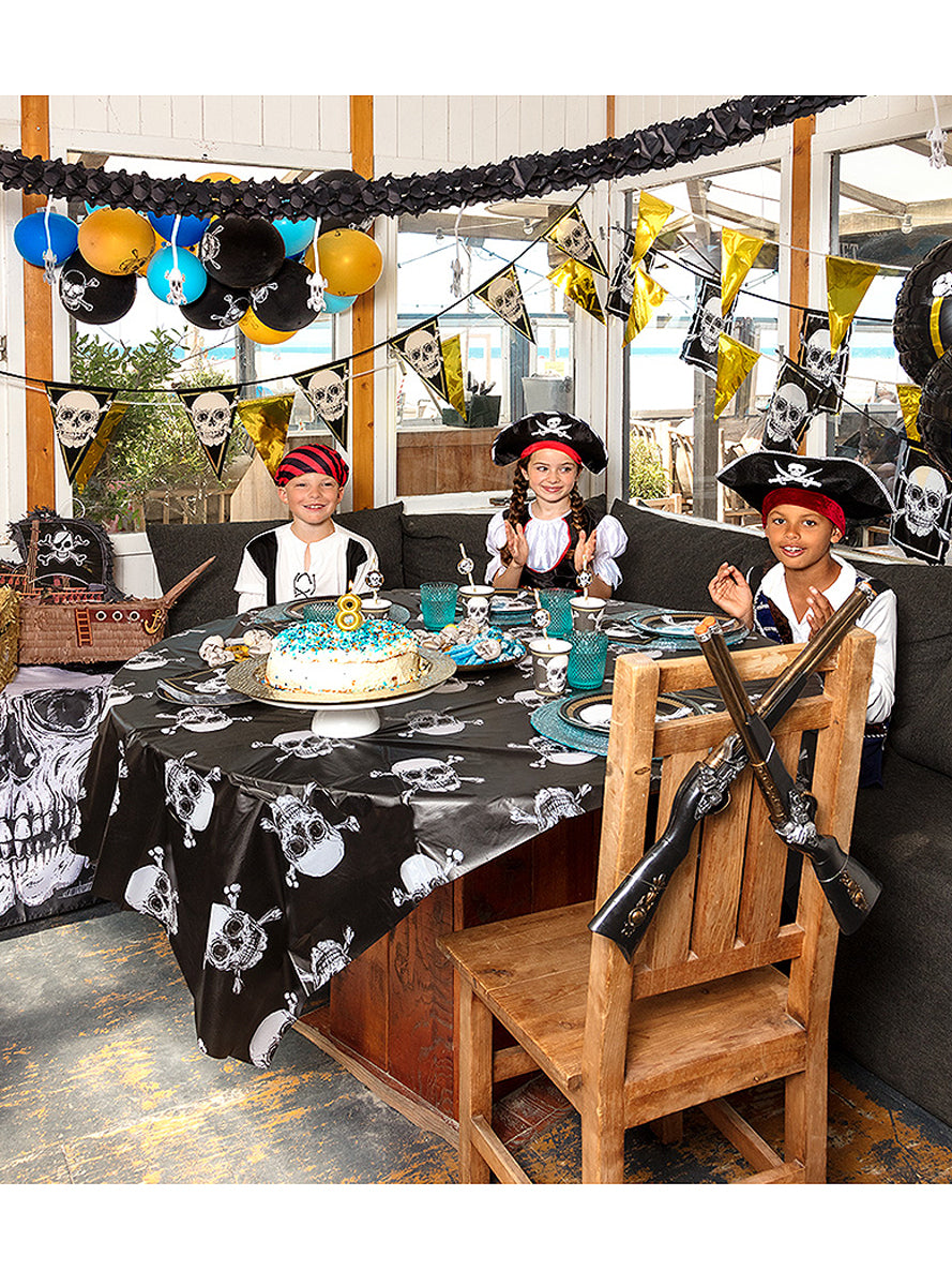 1 guirlande de fanions pirates squelette
