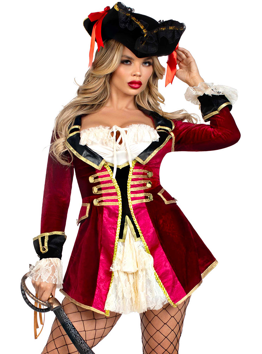 Déguisement de capitaine pirate pour femme