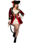 Déguisement de capitaine pirate femme grande taille