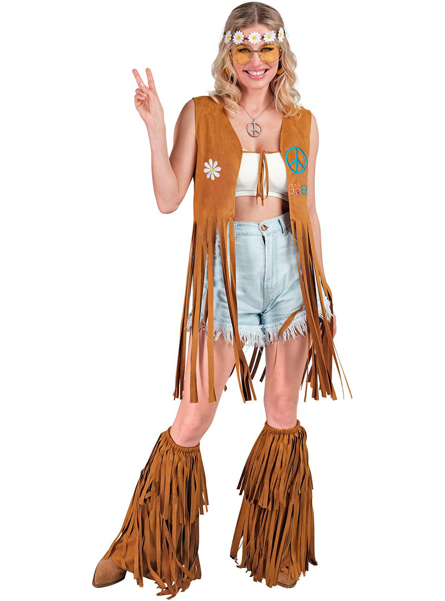 Bottillon hippie avec franges pour adulte