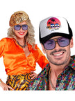Lunettes des années 80 bleues