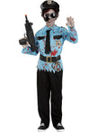 Déguisement de policier zombie avec accessoires