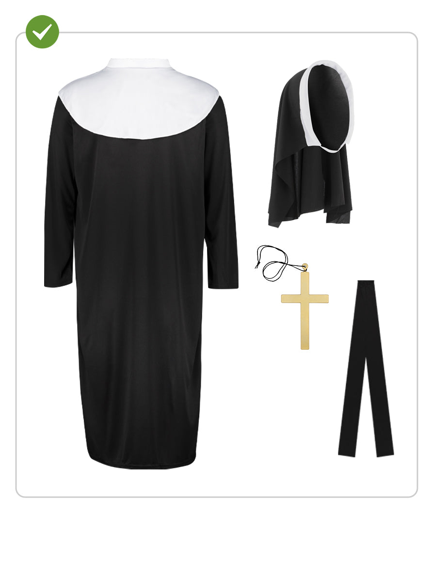 Déguisement de nonne avec croix