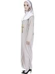 Déguisement de nonne zombie avec croix pour femme grande taille