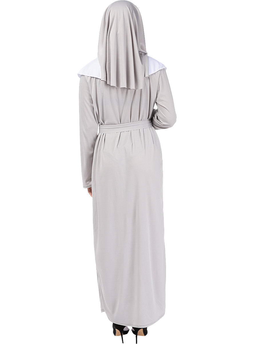 Déguisement de nonne zombie avec croix pour femme grande taille