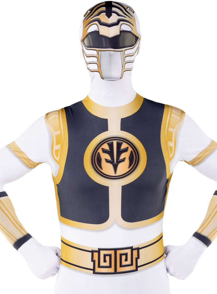 Déguisement Power Ranger Blanc en seconde peau