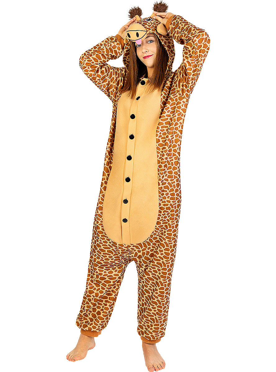 Déguisement combinaison girafe pour adulte taille grande
