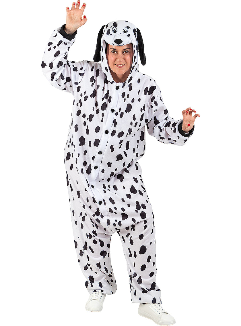 Déguisement combinaison dalmatien pour adulte taille grande