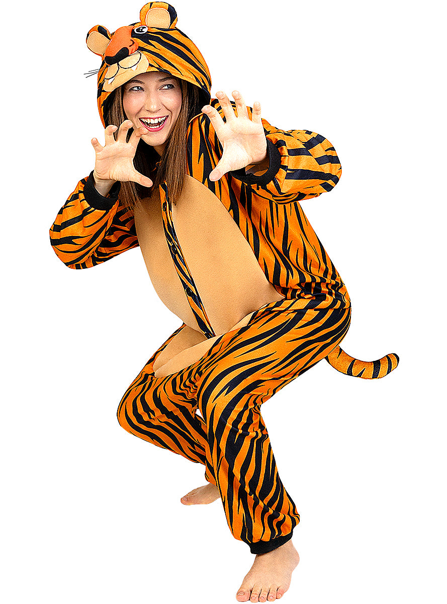Déguisement combinaison tigre pour adulte taille grande