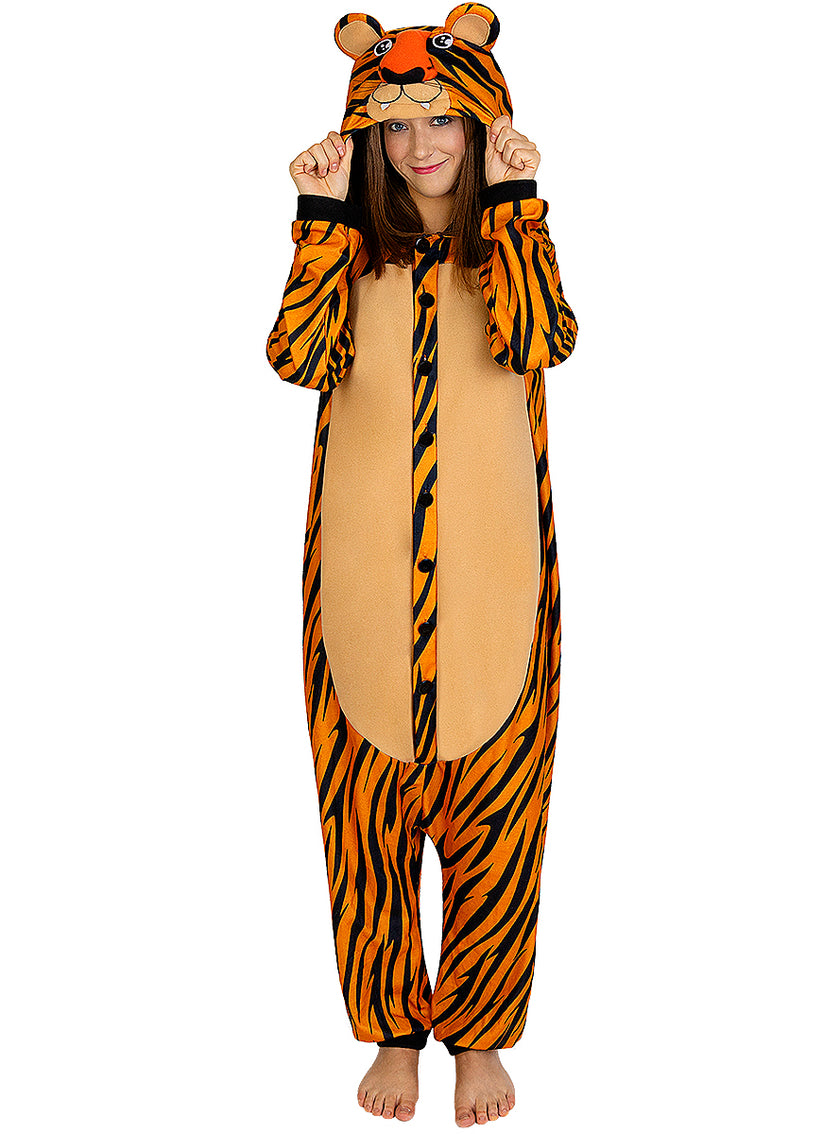 Déguisement combinaison tigre pour adulte taille grande