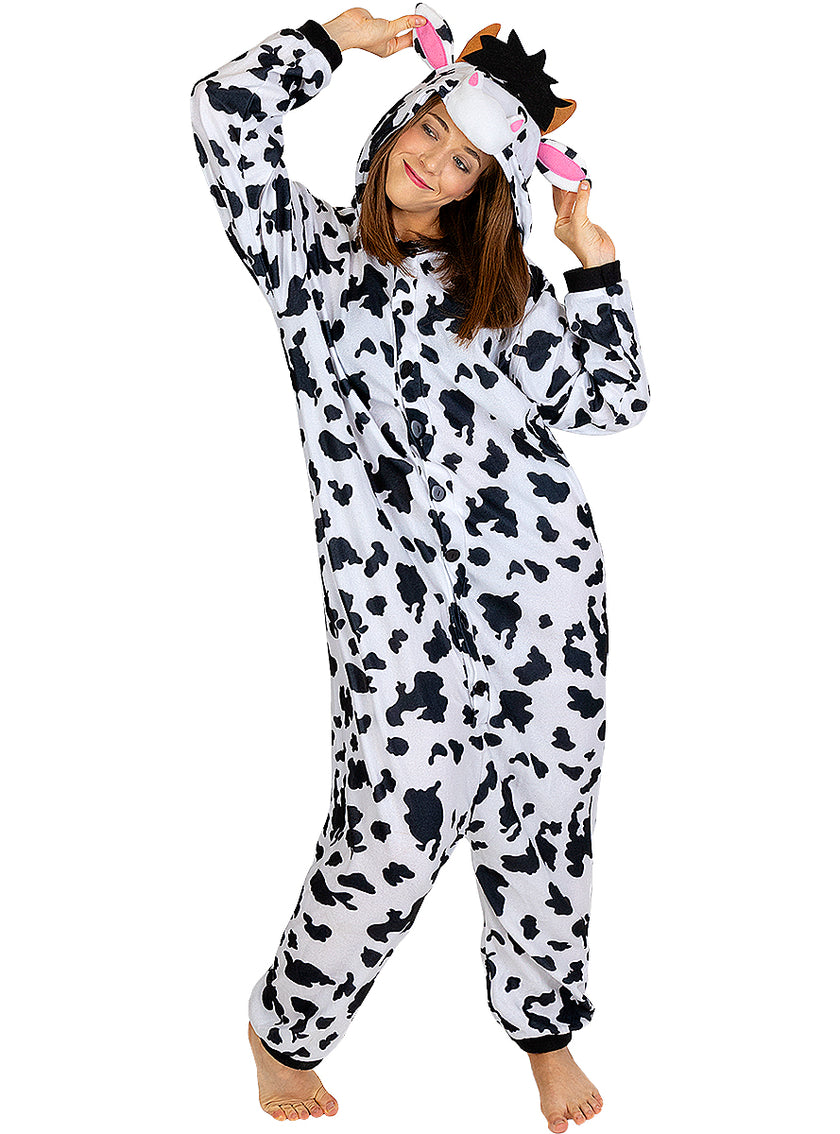 Déguisement combinaison vache pour adulte taille grande