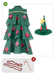 Déguisement de sapin de Noël pour femme taille grande