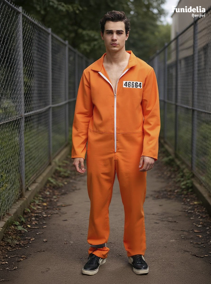 Déguisement de prisonnier orange taille grande