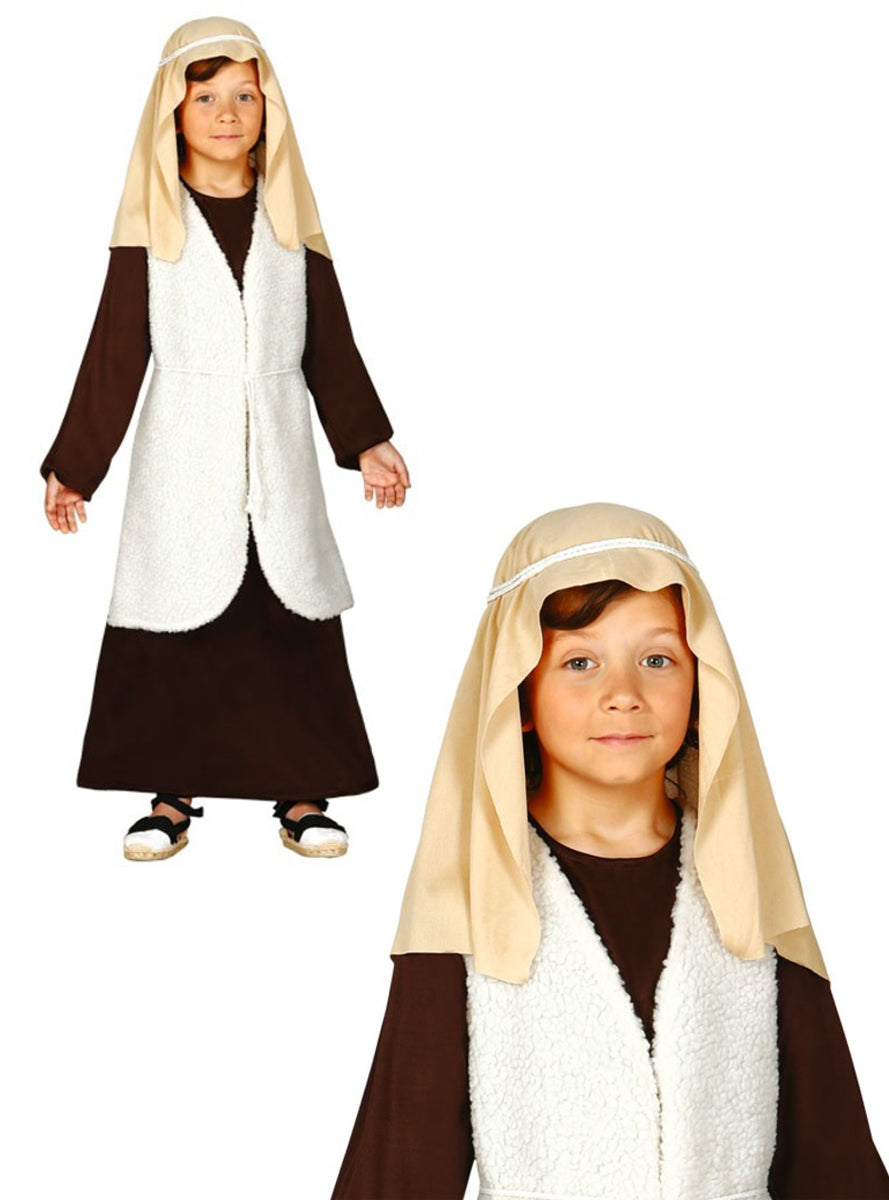 Déguisement berger hébreu marron enfant