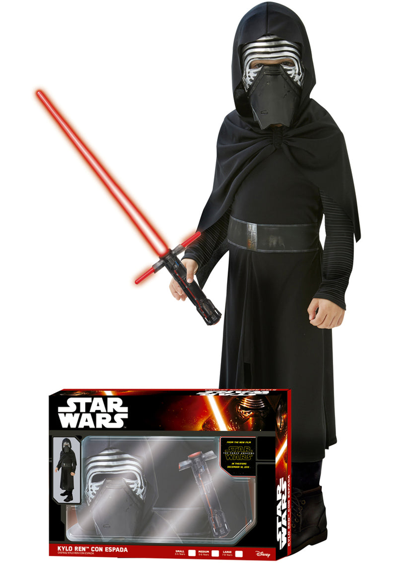 Déguisement Kylo Ren enfant avec sabre laser Episode 7 en boîte