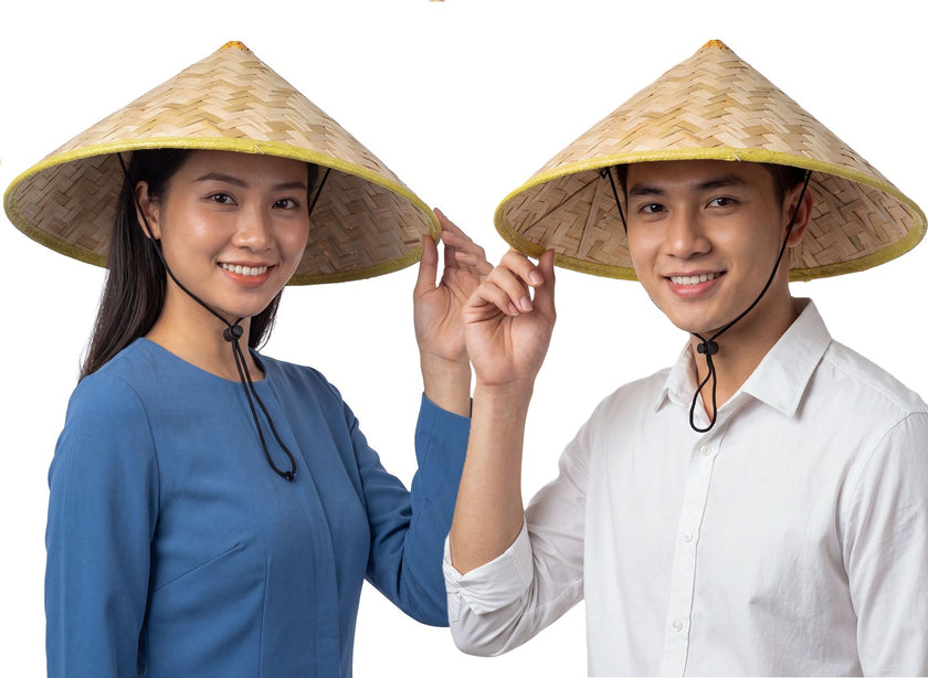 chapeau vietnamien chinois en bambou