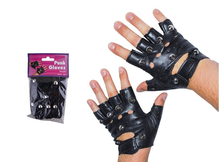 paire de mitaines punk avec clous
