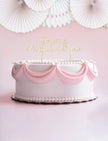 PIC DECO EN BOIS DORE JOYEUX ANNIVERSAIRE