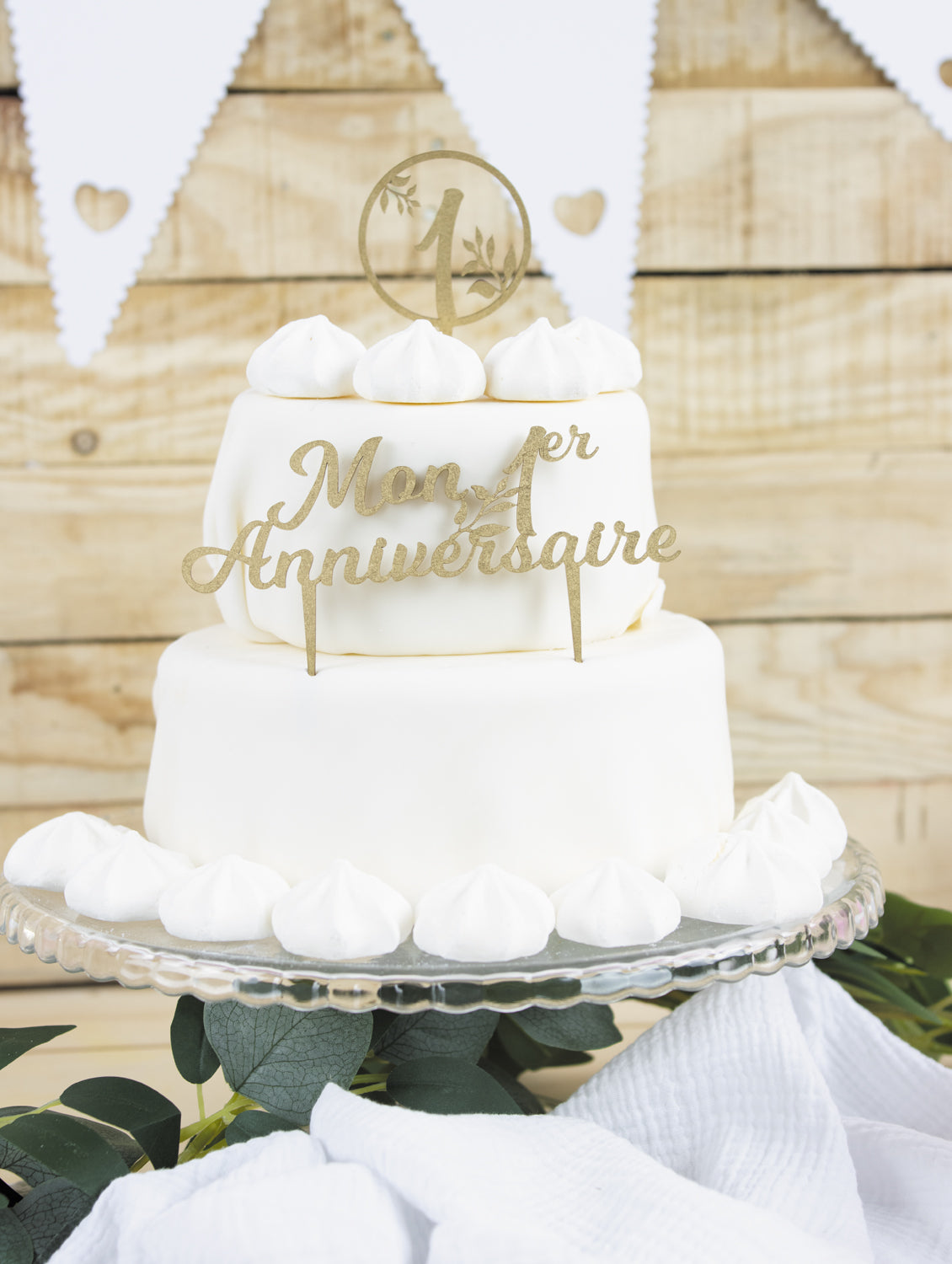 PIC DECO EN BOIS DORE MON 1ER ANNIVERSAIRE