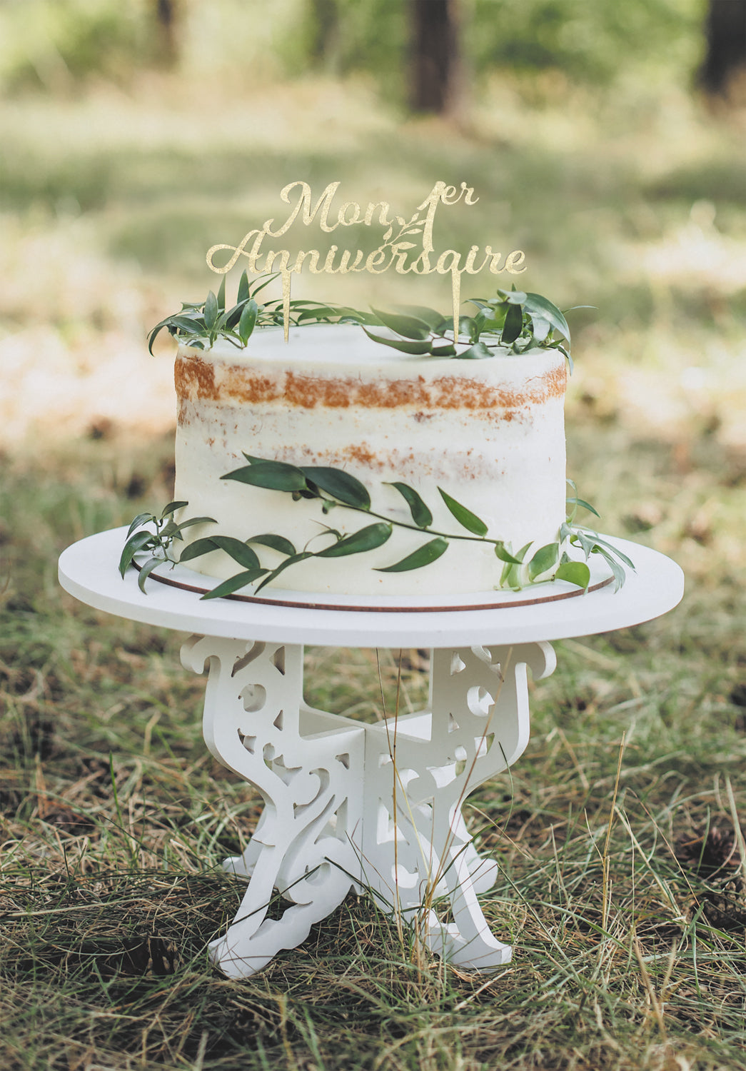 PIC DECO EN BOIS DORE MON 1ER ANNIVERSAIRE