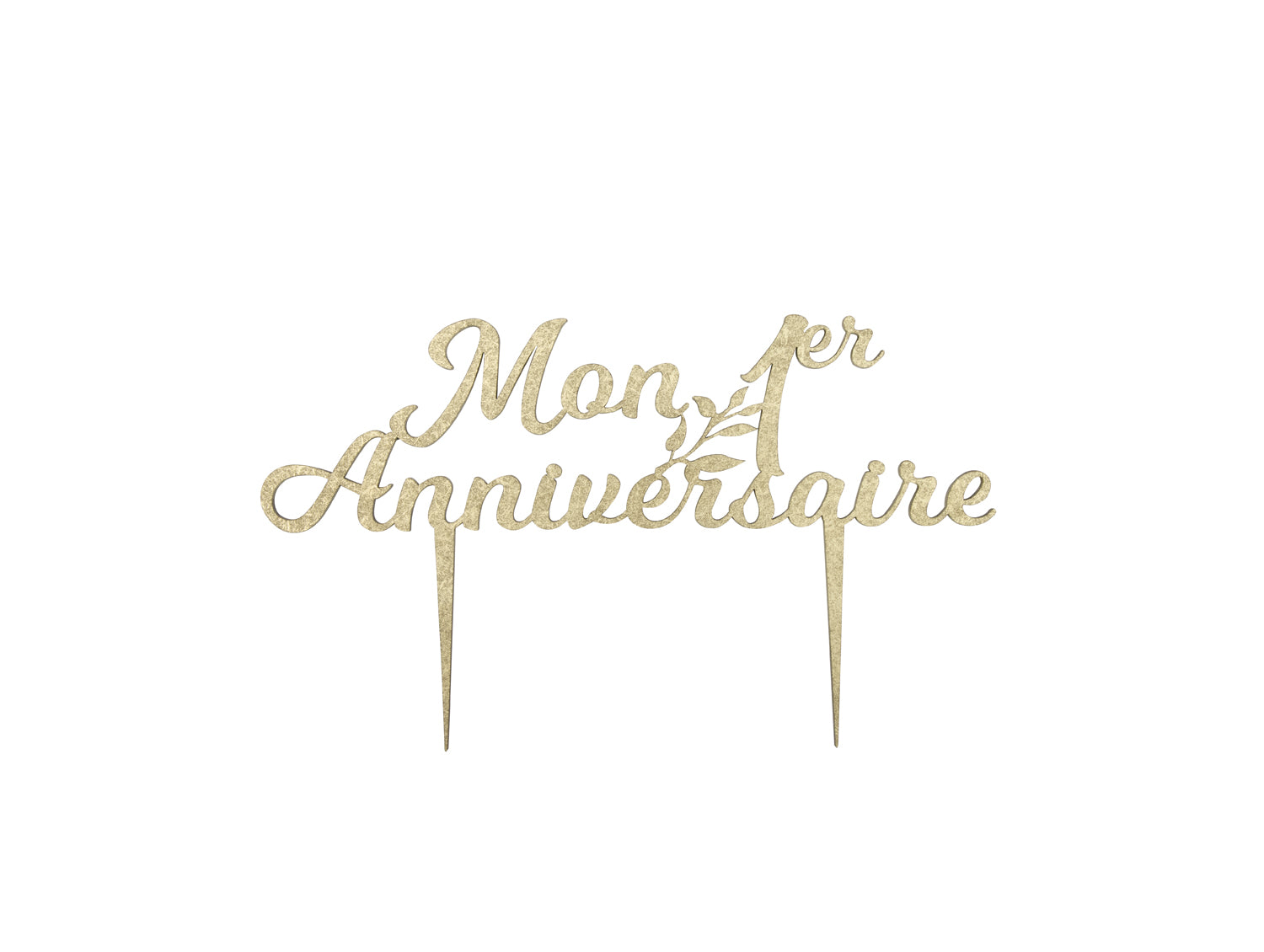PIC DECO EN BOIS DORE MON 1ER ANNIVERSAIRE