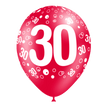 8 ballons HG112 imprimé TAT chiffre 30 assortis