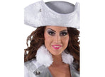 chapeau tricorne feutrine blanche luxe