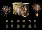 batterie feu d'artifice or et argent 120 départs 2mn