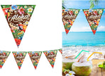 guirlande 10 fanions 30x20cm motif aloha 3m