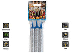 lot de 3 fontaines bougies scintillantes argent 12cm 50sec