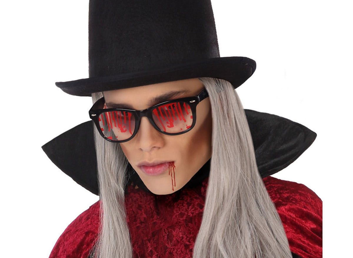 lunettes gag halloween ensanglantées adulte