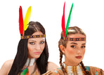 bandeau d'indien avec 2 plumes mix