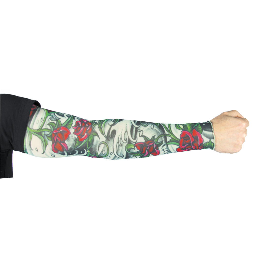 MANCHE TATOUEE RED ROSES