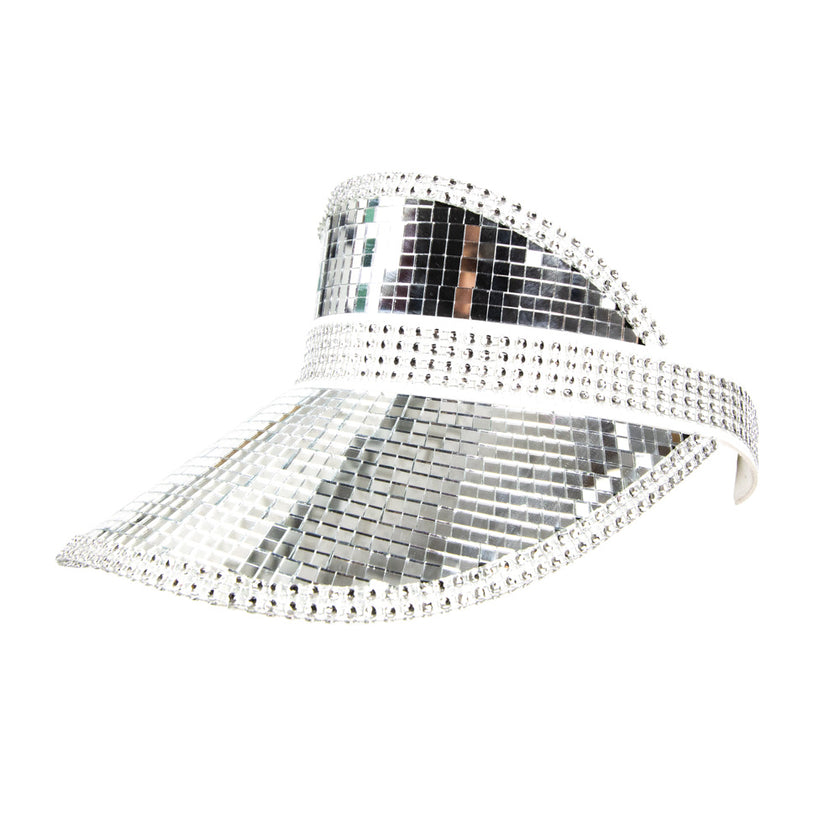 VISIERE BOULE DISCO ARGENT