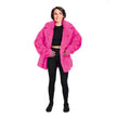 VESTE FOURRURE ROSE FLUO TAILLE M