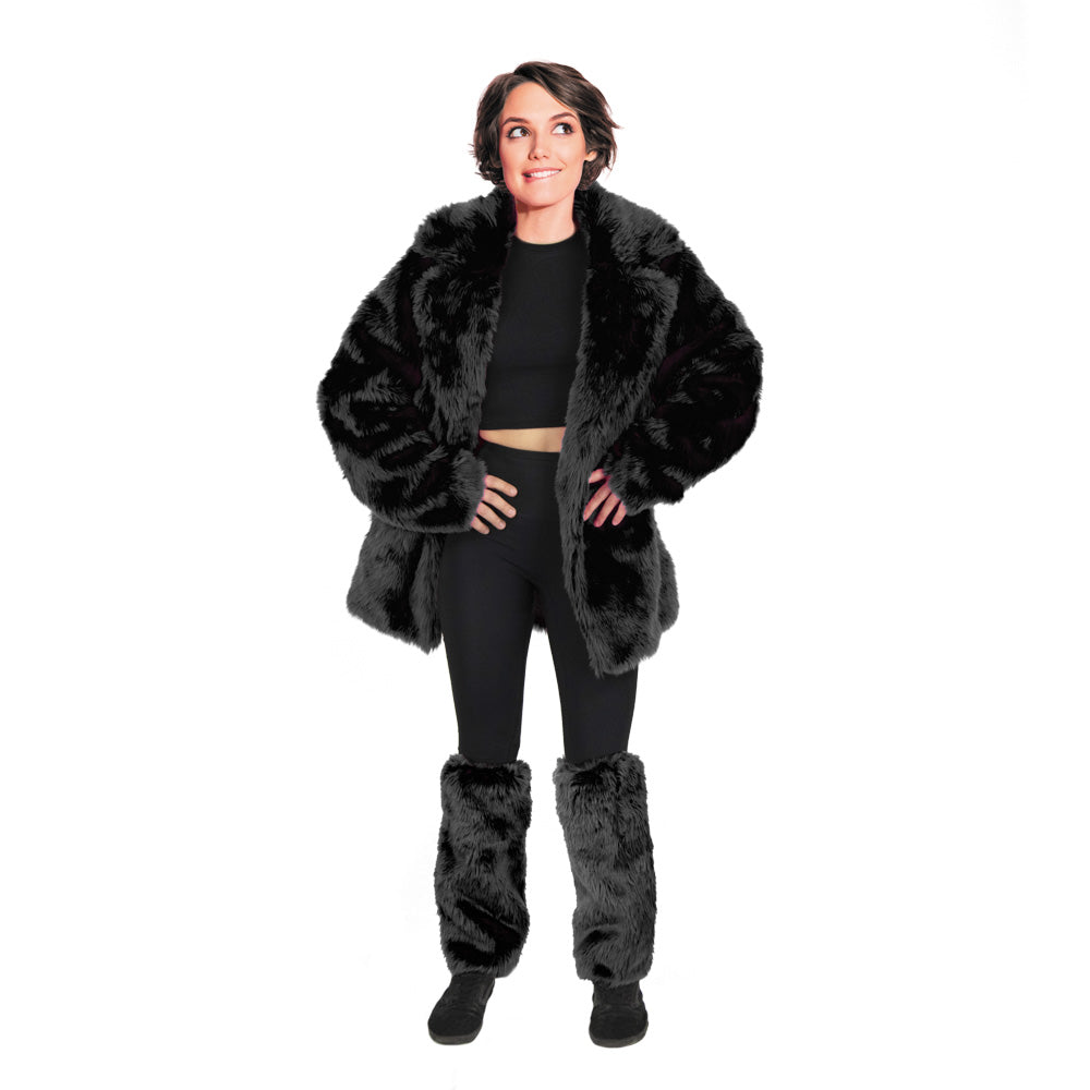 VESTE FOURRURE NOIRE TAILLE L